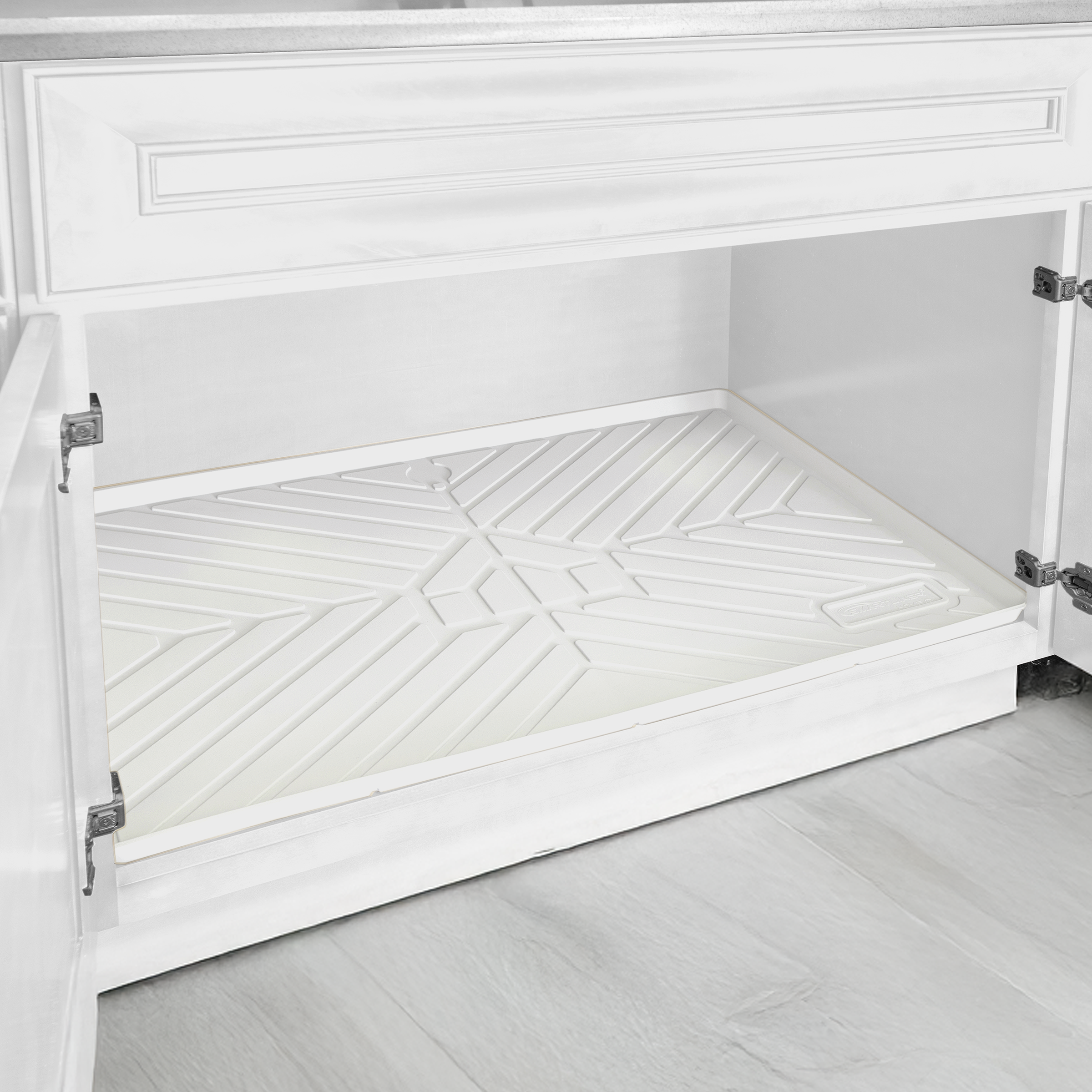 SMARTLINER Under Cabinet Bathroom Mats Compatible With Standard Bathroom Cabinets 19.5" x 34.5"